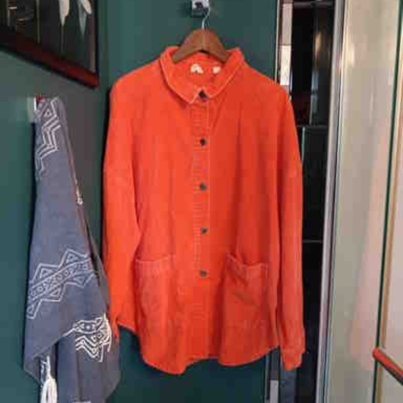 Roxy - Oversized  Corduroy Shacket- Women's- SZ XL- Colour Orange - Picture 1 of 7